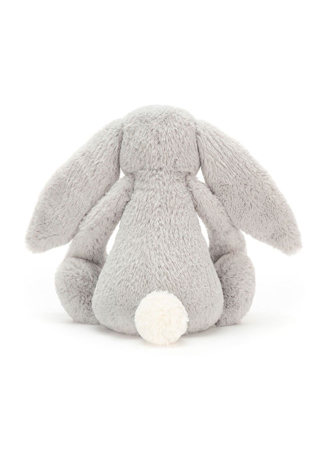 Jellycat أرنب فضي خجول محشو – لعبة ناعمة محشوة بأرجل كوردية، هدية عيد الحب لطيفة للأطفال والبالغين، مجموعة جليكات، 28 سم - Image 3